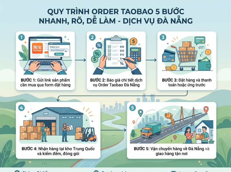 Quy trình order Taobao Đà Nẵng tại Taobao Express nhanh chóng